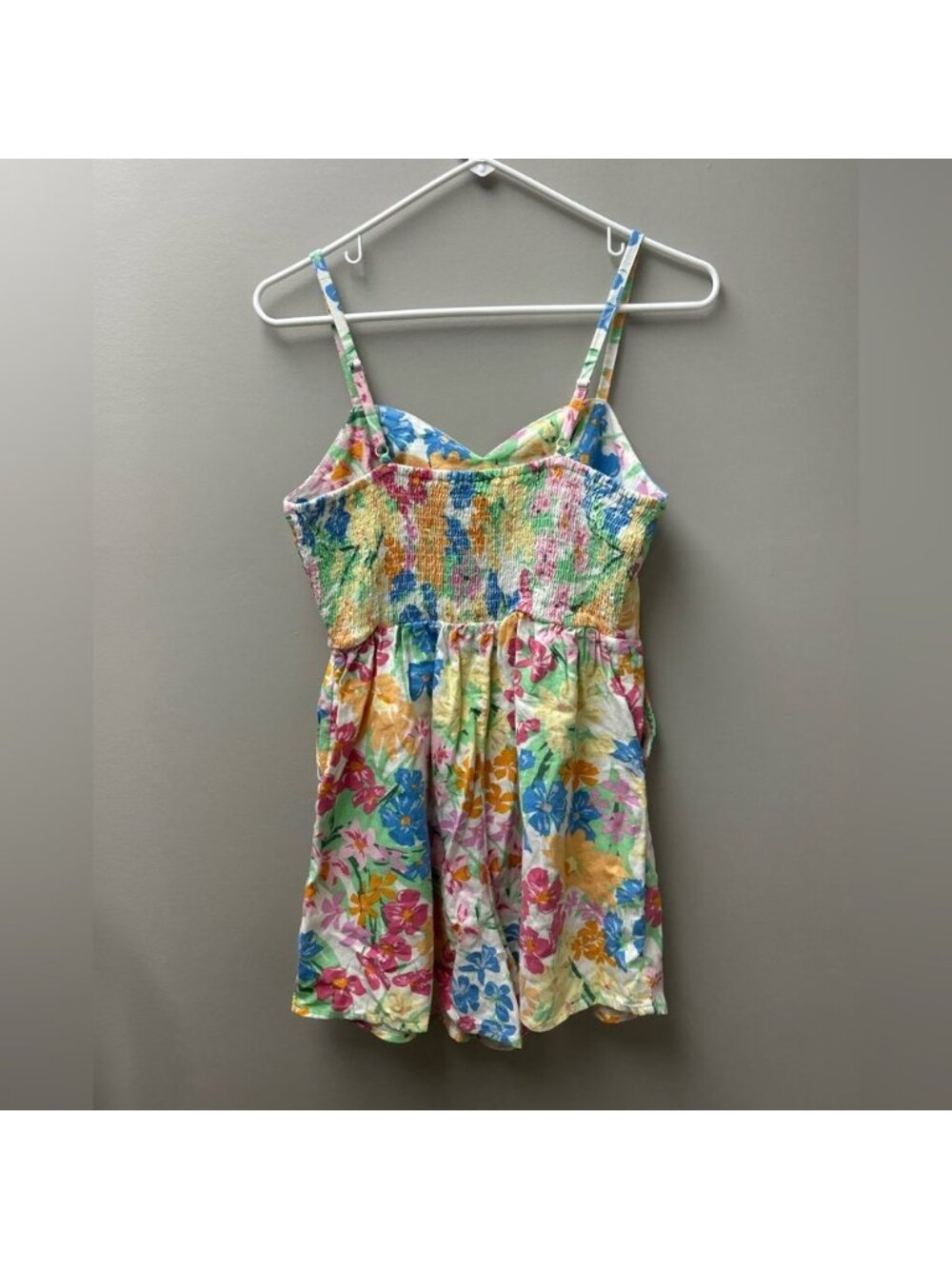 Old Navy Floral Smocked Romper with Cami Straps - Picture 4 of 6